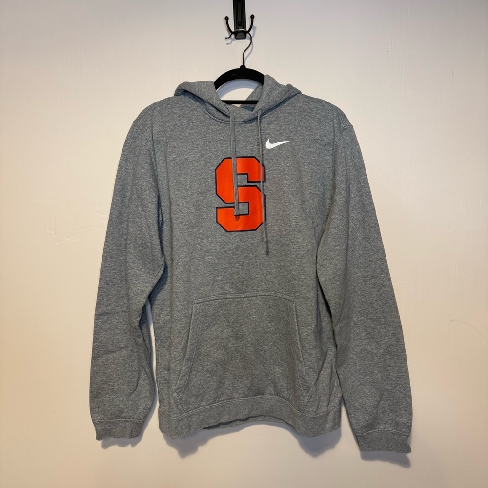 NIKE Syracuse University Gray Logo Hoodie Medium